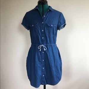 Chambray shirt dress